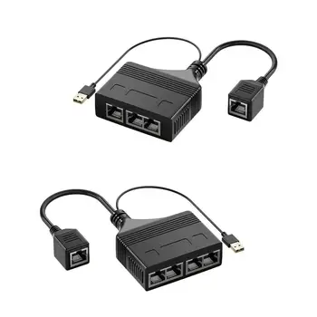 Rj45 Omrežja Splitter Adapter Rj45 Ženski 1 Do 3/1 Do 4 100 mb / s Visoke Hitrosti Interneta Razdelilnik USB Pogon