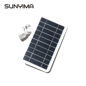 SUNYIMA 2W Sončne Celice Power Bank Baterijo, Polnilnik Monokristalne 5V 400mA USB Naprave, Sončni Kolektorji za Mobilni Telefon Zunanji