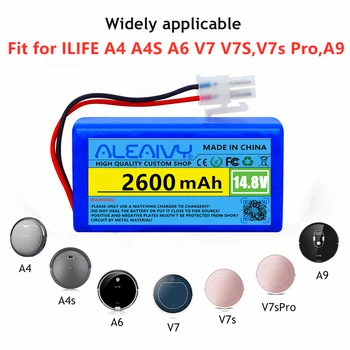 Akumulatorska Baterija za ILIFE A4s,A7,V7s Plus,V55 Pro,W400,A9s Robot sesalnik 14.8 V 2600mah baterija Li-lev Baterije